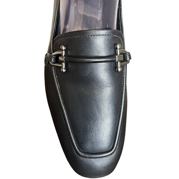 NWOB CLARKS‎ Standard Fit Pure Block Loafers Black Leather Women’s Size 10 - Picture 2 of 9